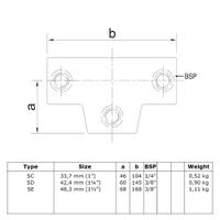 Doos Lang T-stuk - variabele hoek 0°-11°-C / 33,7 mm (20 stuks)